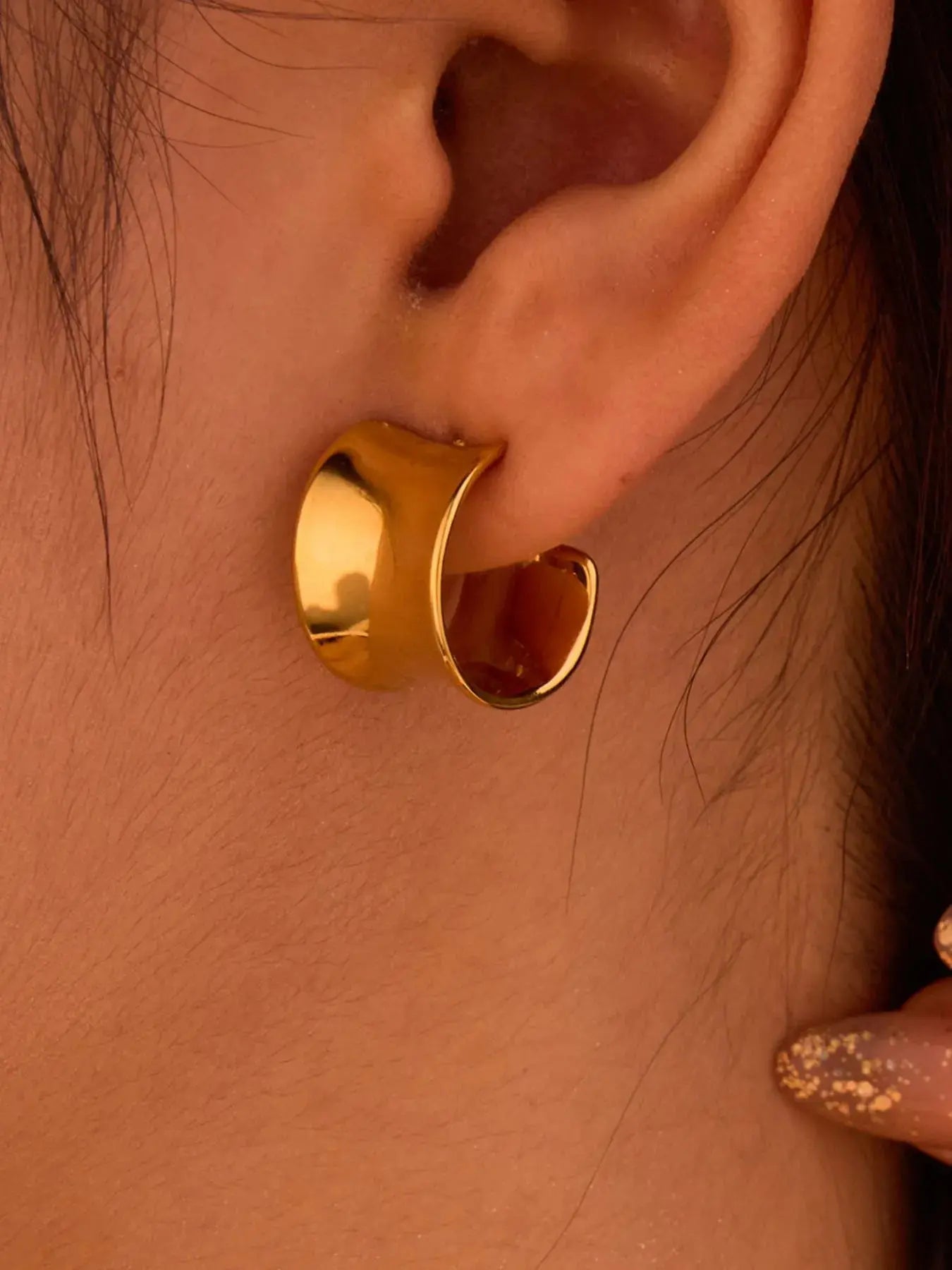 18K Gold-Plated Stainless Steel Geometric Earrings - Femlinza