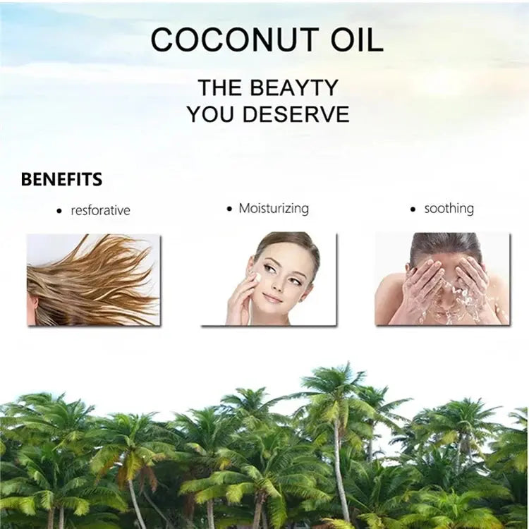 100ml Natural Organic Coconut Oil Body Face Oil Massage Relaxation Skin Coconut Essential Oil - Femlinza