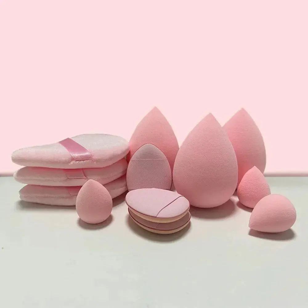 12pcs Makeup Sponge Blender Beauty Egg Soft Cosmetic Puff Foundation Sponges Powder Puff Women Make Up Accessories Beauty Tools - Femlinza