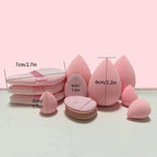 12pcs Makeup Sponge Blender Beauty Egg Soft Cosmetic Puff Foundation Sponges Powder Puff Women Make Up Accessories Beauty Tools - Femlinza