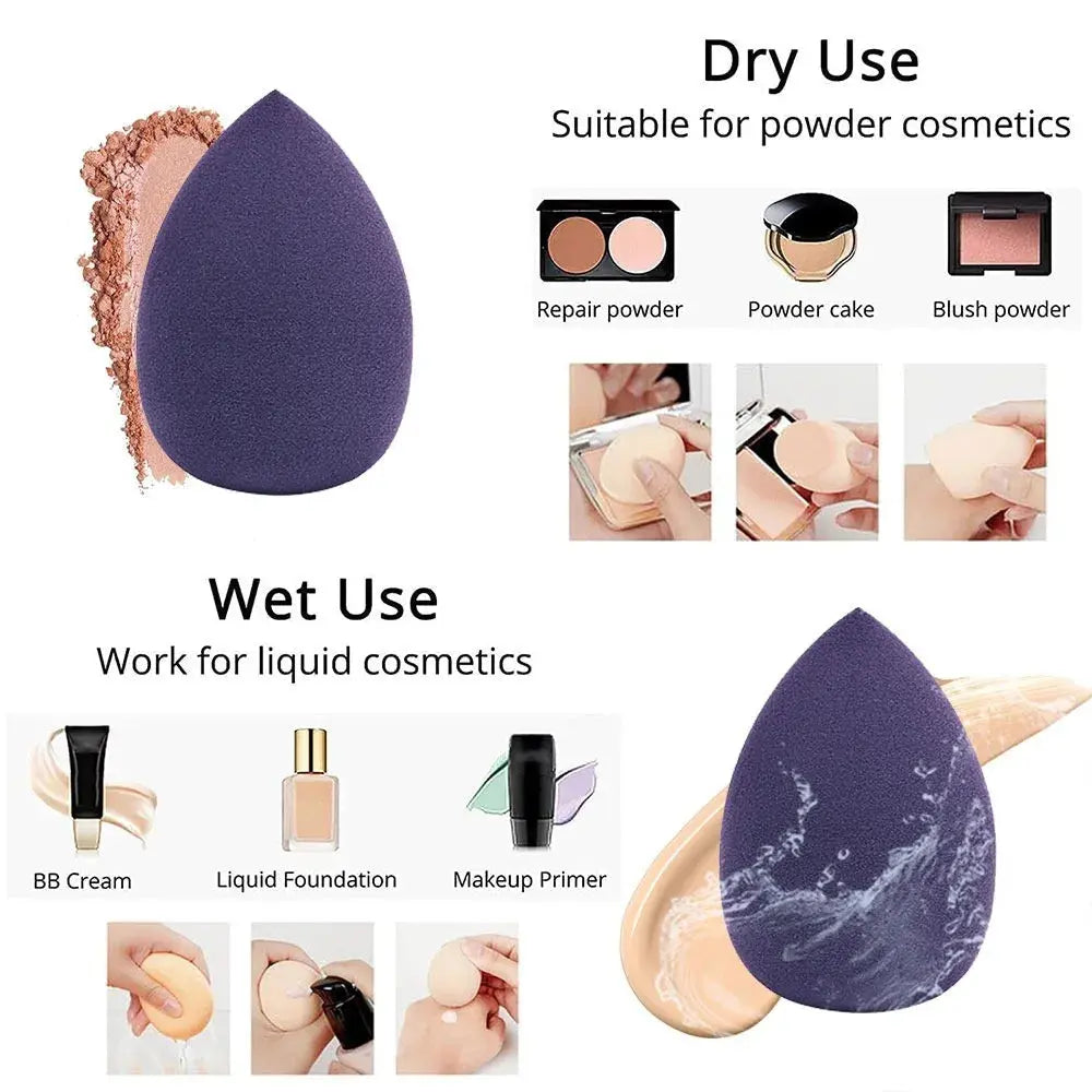 12pcs Makeup Sponge Blender Beauty Egg Soft Cosmetic Puff Foundation Sponges Powder Puff Women Make Up Accessories Beauty Tools - Femlinza