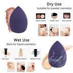 12pcs Makeup Sponge Blender Beauty Egg Soft Cosmetic Puff Foundation Sponges Powder Puff Women Make Up Accessories Beauty Tools - Femlinza