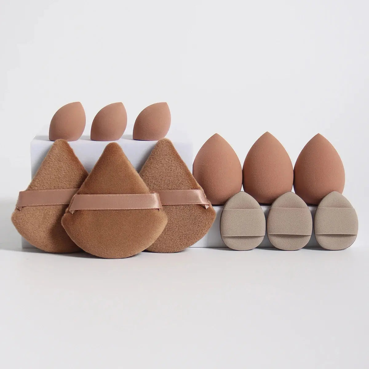 12pcs Makeup Sponge Blender Beauty Egg Soft Cosmetic Puff Foundation Sponges Powder Puff Women Make Up Accessories Beauty Tools - Femlinza
