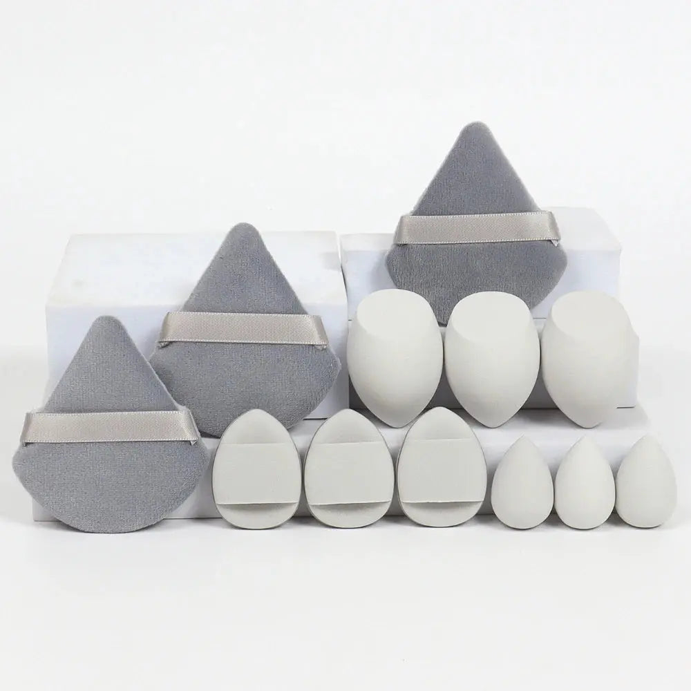 12pcs Makeup Sponge Blender Beauty Egg Soft Cosmetic Puff Foundation Sponges Powder Puff Women Make Up Accessories Beauty Tools - Femlinza