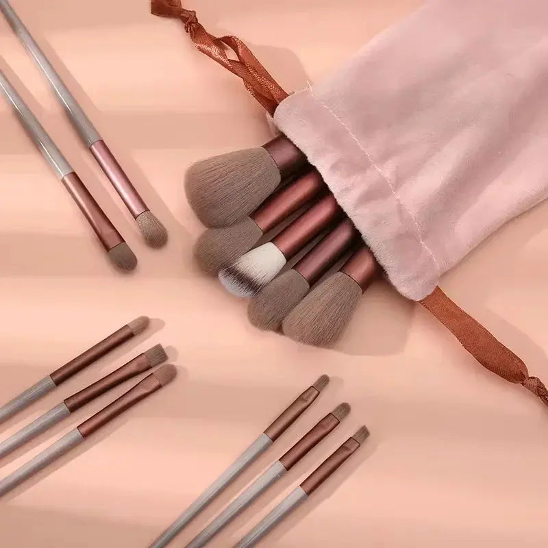 13 PCS Colorful Makeup Brush Set Eye Shadow Foundation Women's Makeup Brushes Eye Shadow Blush Beauty Soft Makeup Toolkit - Femlinza
