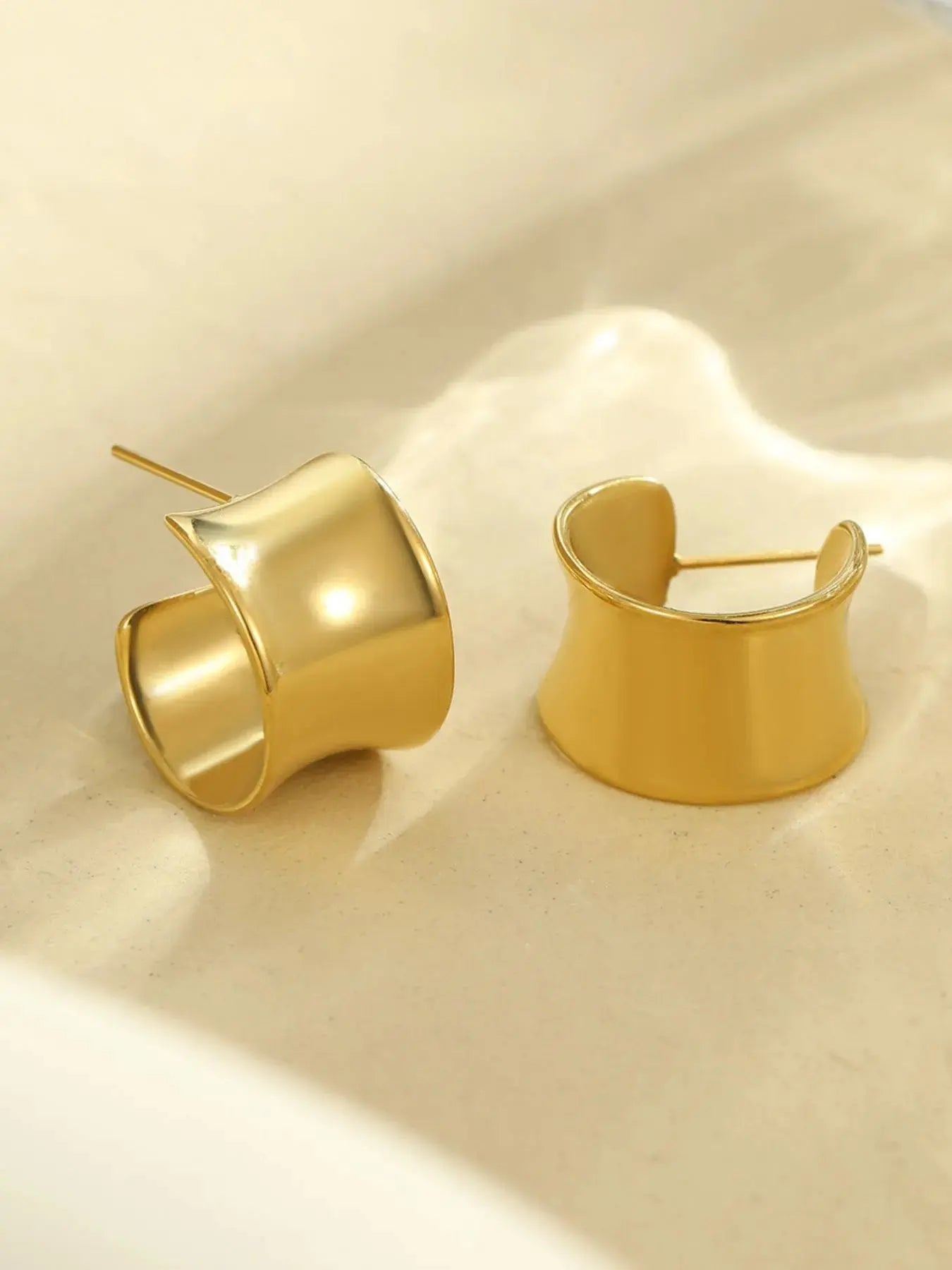 18K Gold-Plated Stainless Steel Geometric Earrings - Femlinza