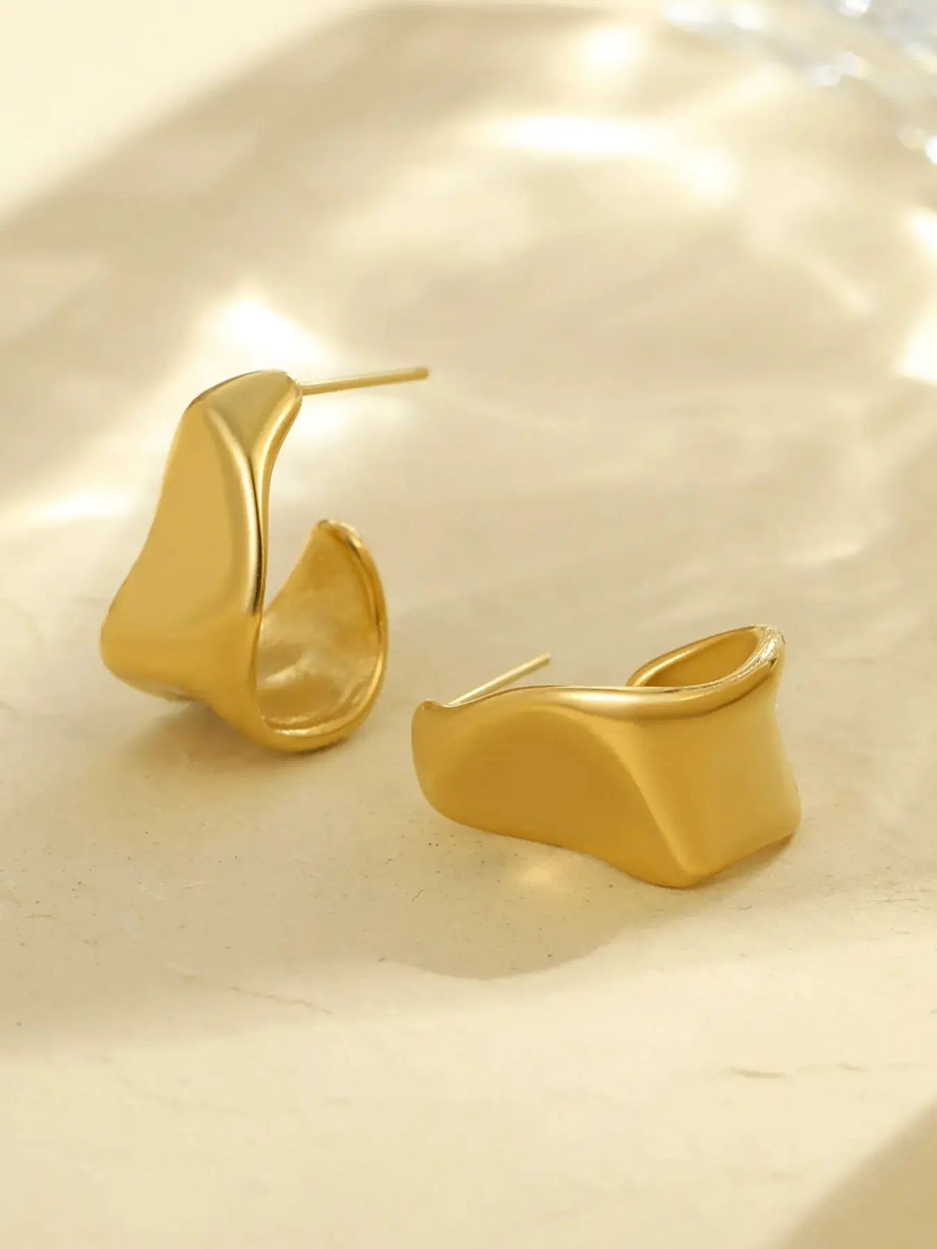 18K Gold-Plated Stainless Steel Geometric Earrings - Femlinza