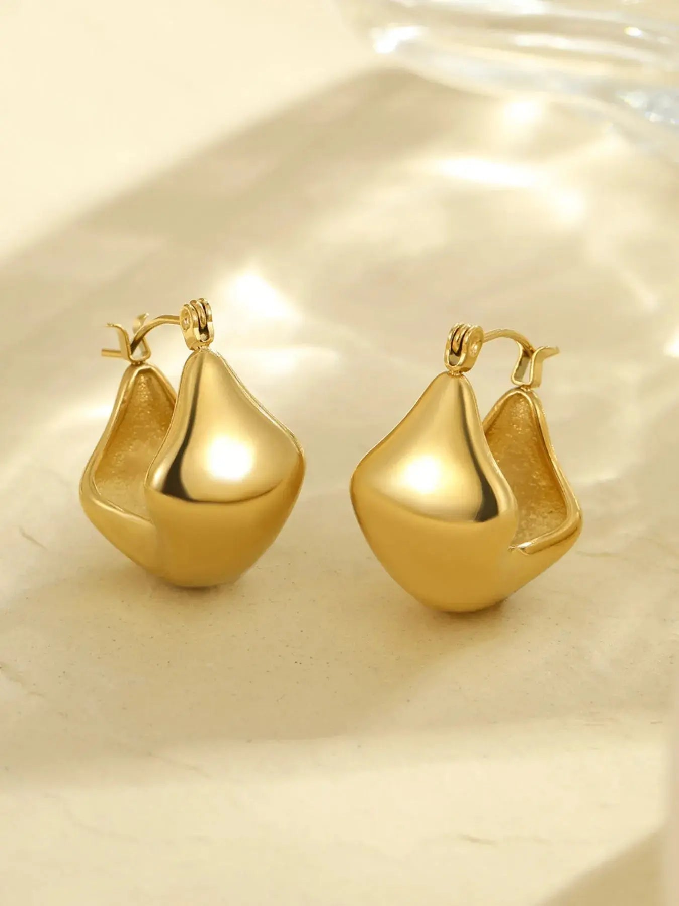 18K Gold-Plated Stainless Steel Geometric Earrings - Femlinza