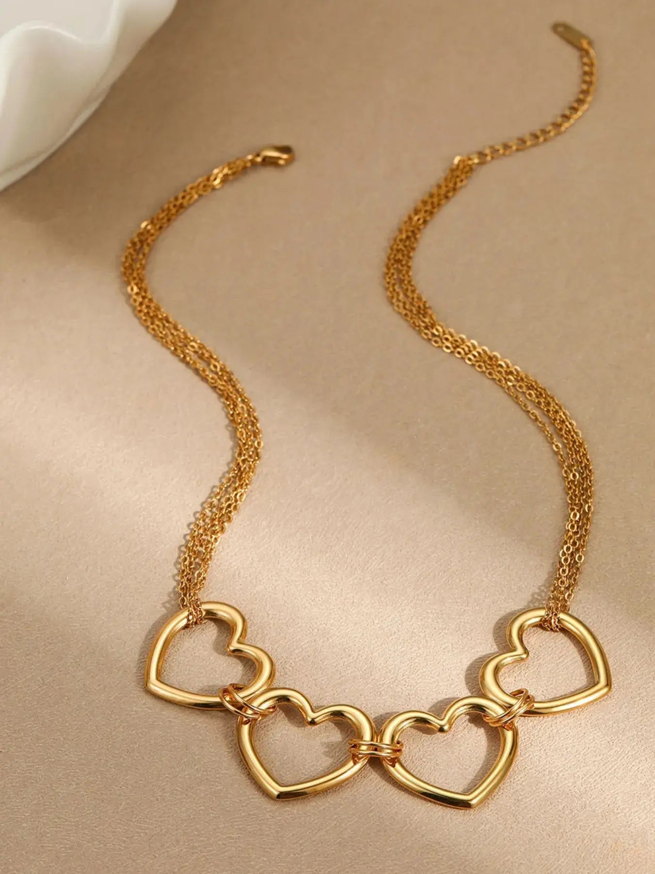 18K Gold-Plated Stainless Steel Heart Necklace - Femlinza