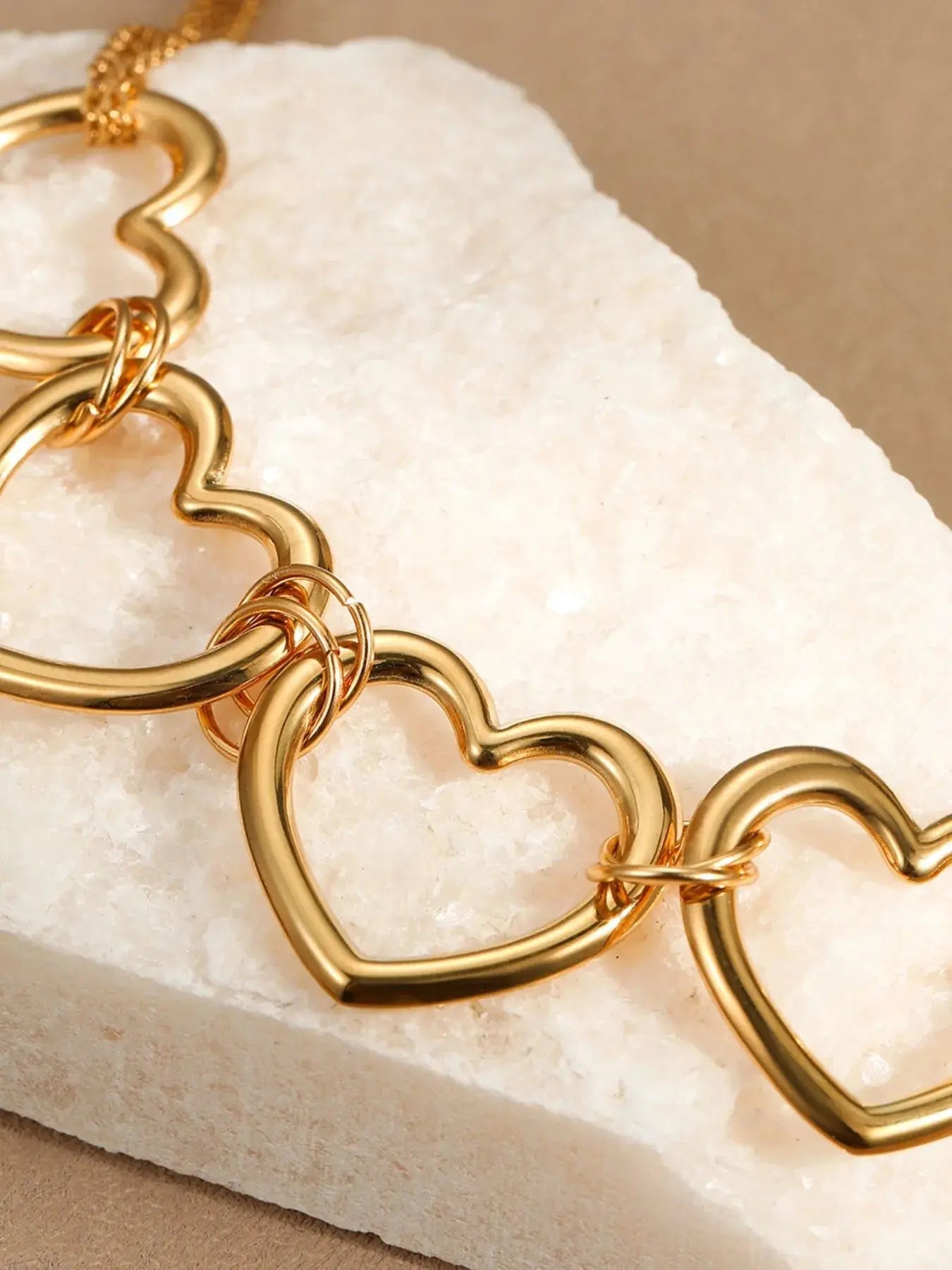 18K Gold-Plated Stainless Steel Heart Necklace - Femlinza