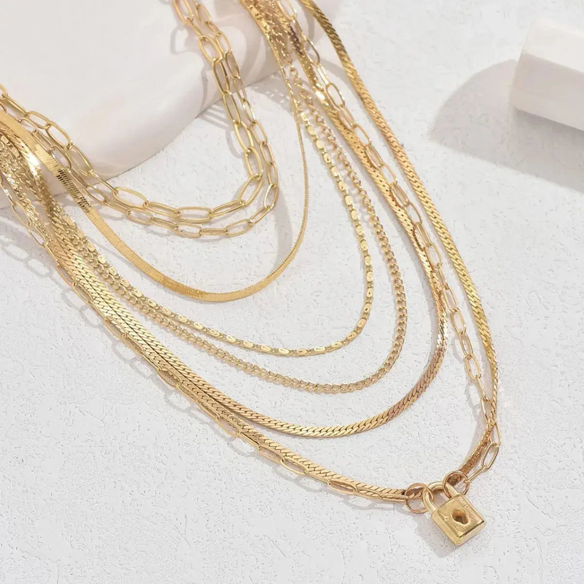 18K Gold-Plated Stainless Steel Multi-Layer Necklace - Femlinza