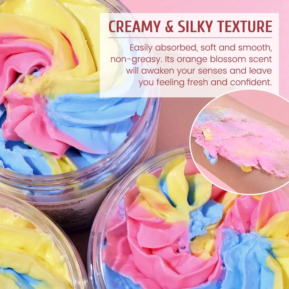 190g Rainbow Whipped Body Butter Skin Brighten Nourishing Hydrating Vegan Shea Butter Olive Oil Moisturizing Smooth Skin Dryness - Femlinza