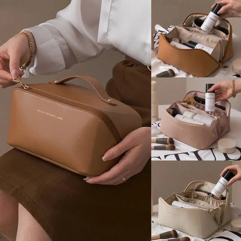 1pc Makeup Organizer Female Toiletry  Bag Make Up Case Storage Pouch Luxury Lady Box, Cosmetic Bag, Organizer Bag For Travel Zip - Femlinza