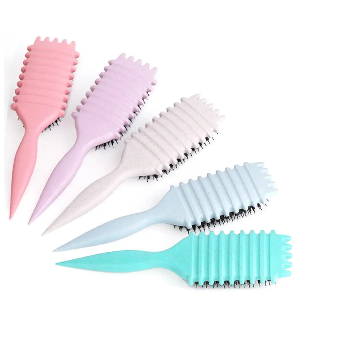 1PC Salon Styling Curly Hair Styling Brush Curl Hair Brush for Combing and Shaping Men's and Women's Curls Reduce Pulling Tools - Femlinza