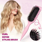 1PC Salon Styling Curly Hair Styling Brush Curl Hair Brush for Combing and Shaping Men's and Women's Curls Reduce Pulling Tools - Femlinza