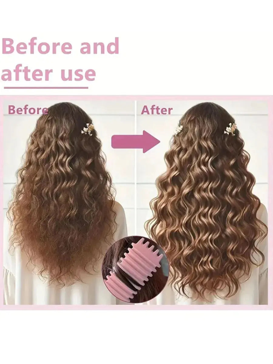 1PC Salon Styling Curly Hair Styling Brush Curl Hair Brush for Combing and Shaping Men's and Women's Curls Reduce Pulling Tools - Femlinza