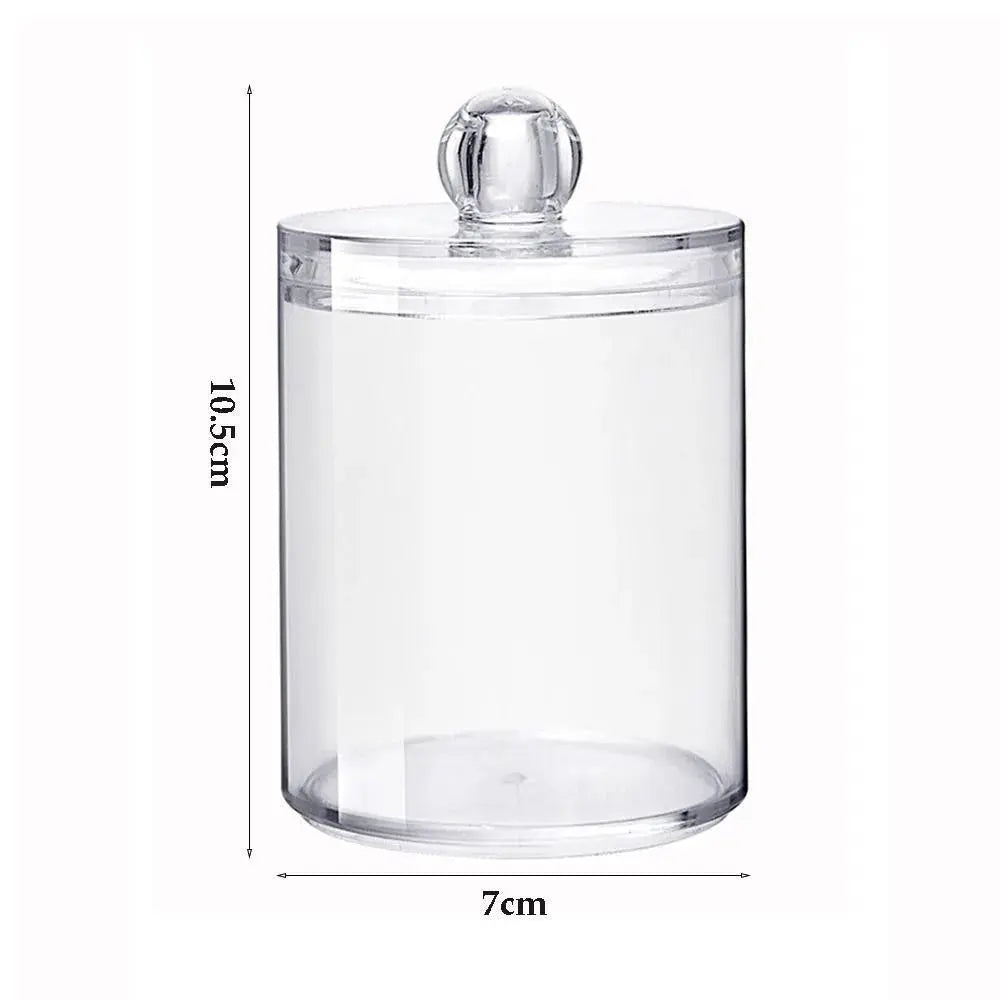 1pcs Acrylic Cotton Swab Makeup Organizer Cosmetics Storage Box Portable Make Up Cotton Pad Holder Container Storage Case - Femlinza