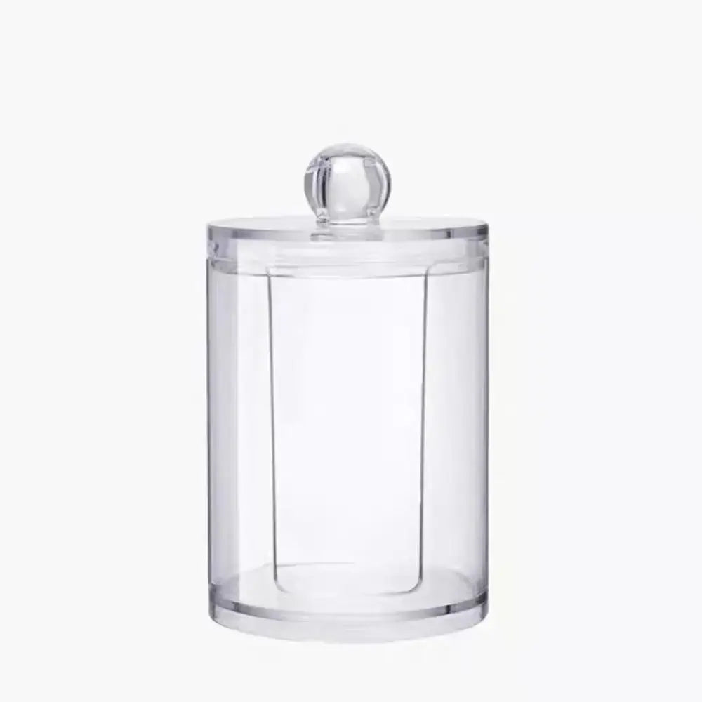 1pcs Acrylic Cotton Swab Makeup Organizer Cosmetics Storage Box Portable Make Up Cotton Pad Holder Container Storage Case - Femlinza