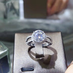 2 Carat 925 Sterling Silver Moissanite Ring - Femlinza