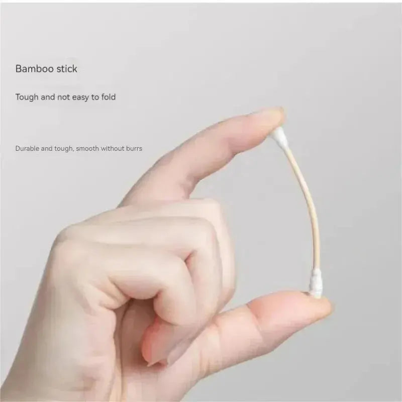 200PCS Wooden Double-Ended Cotton Swabs Make-Up Cleaning Disposable Cotton Swabs Medical Household Hygiene Ear Pulling - Femlinza