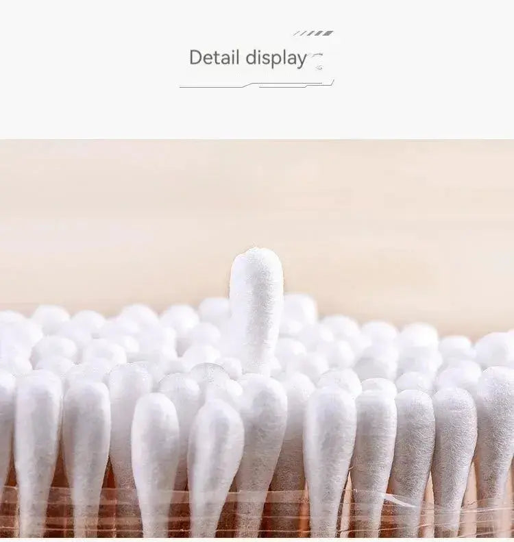 200PCS Wooden Double-Ended Cotton Swabs Make-Up Cleaning Disposable Cotton Swabs Medical Household Hygiene Ear Pulling - Femlinza