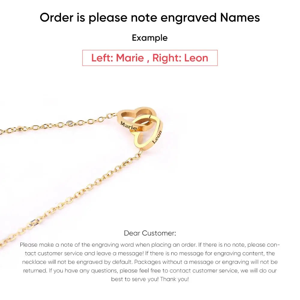 2025 New Mother's Day Gift for Women Customize Name Heart Necklace Rose Jewelry Box Birthday Valentine's Day Teachers' Day Gifts - Femlinza