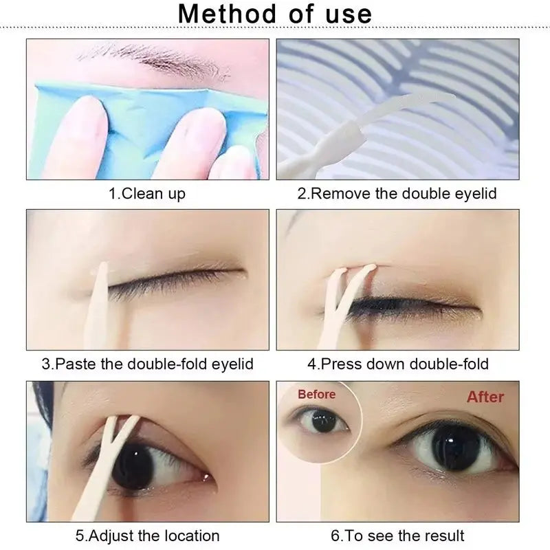 240Pcs Invisible Double Fold Eyelid Tape Sticker Lace Nature Clear Beige Stripe Self-adhesive Natural Eye Makeup With Tools - Femlinza
