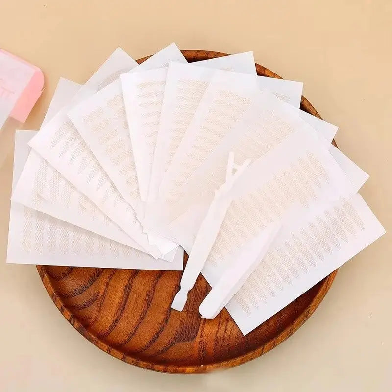 240Pcs Invisible Double Fold Eyelid Tape Sticker Lace Nature Clear Beige Stripe Self-adhesive Natural Eye Makeup With Tools - Femlinza