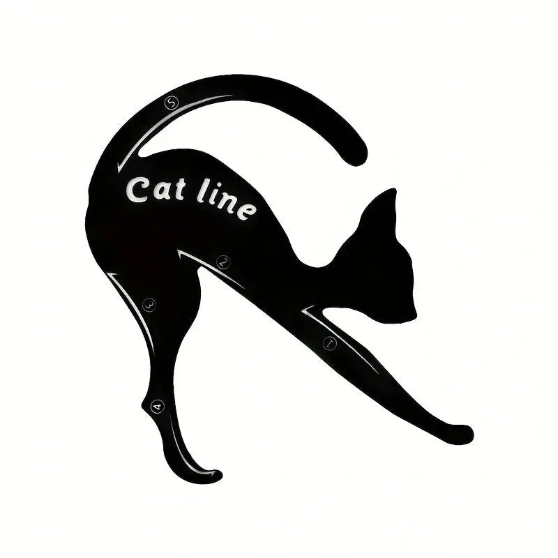 2Pcs/set Easy To Make Up Eye Makeup Tool Eye Template Shaper Model Cat Line Stencils Eyeliner Card Cat Line Eyeliner Stencils - Femlinza