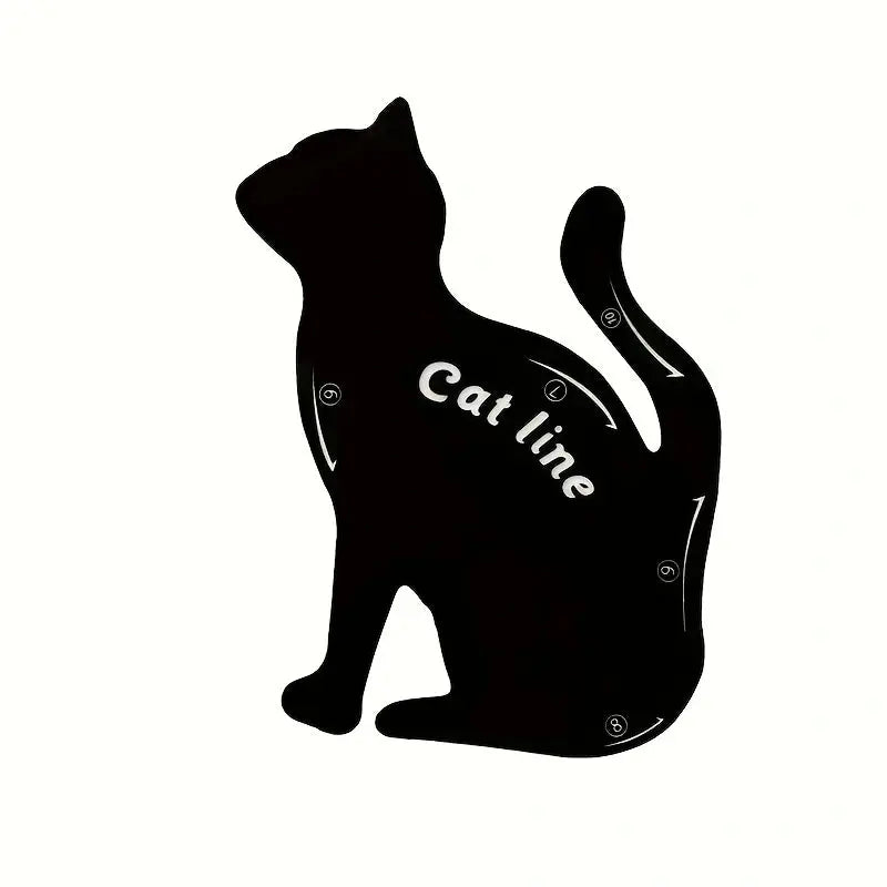 2Pcs/set Easy To Make Up Eye Makeup Tool Eye Template Shaper Model Cat Line Stencils Eyeliner Card Cat Line Eyeliner Stencils - Femlinza