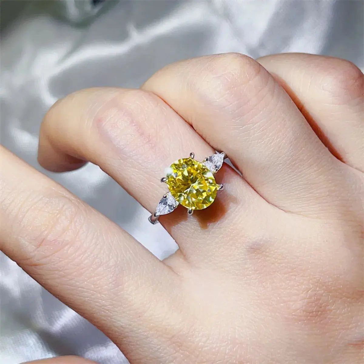 3 Carat Moissanite 925 Sterling Silver Ring - Femlinza