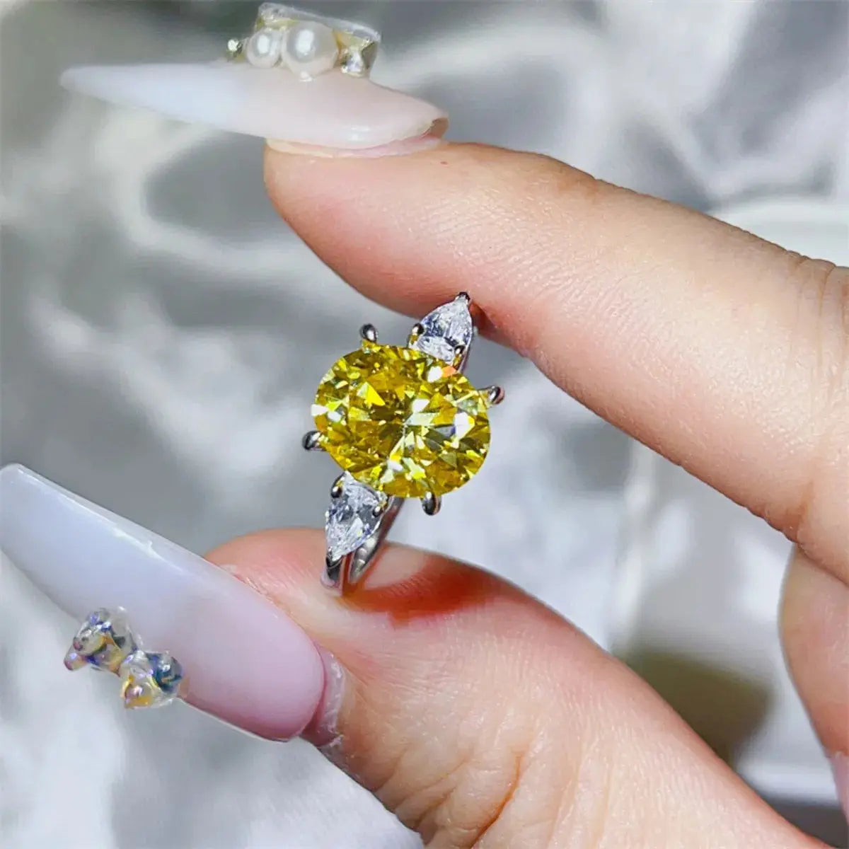 3 Carat Moissanite 925 Sterling Silver Ring - Femlinza