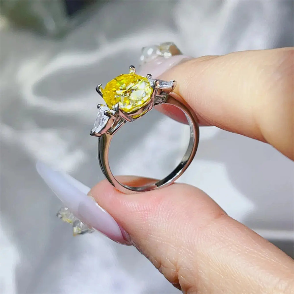 3 Carat Moissanite 925 Sterling Silver Ring - Femlinza