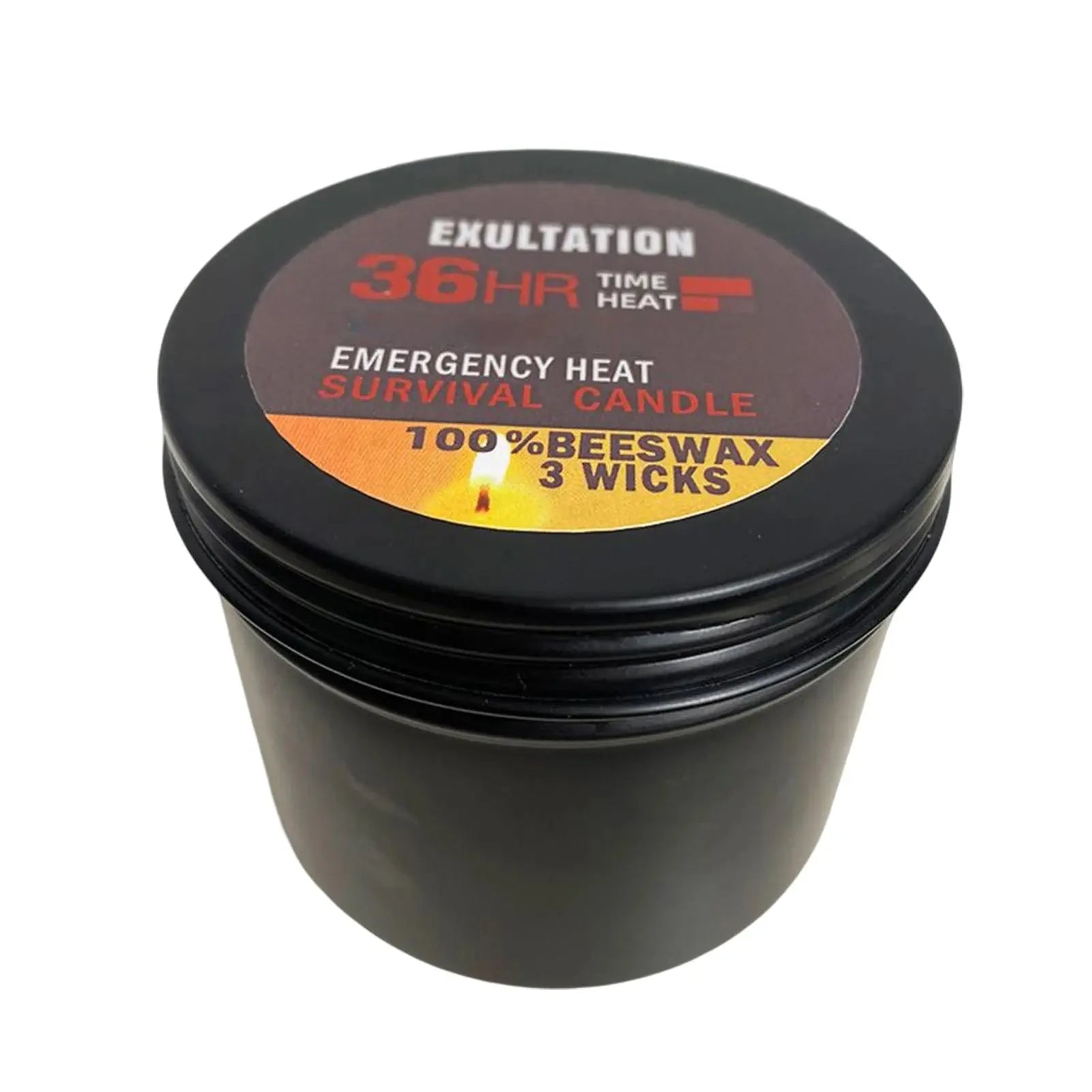36-Hour Survival Candle – Odorless Portable Emergency Candle with Lid - Femlinza