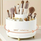 360-degree Rotating Cosmetic Storage Box -cosmetic Storage Box with 5 Compartments - Multi-functional Storage Box for Brushes - Femlinza