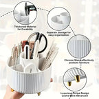 360-degree Rotating Cosmetic Storage Box -cosmetic Storage Box with 5 Compartments - Multi-functional Storage Box for Brushes - Femlinza
