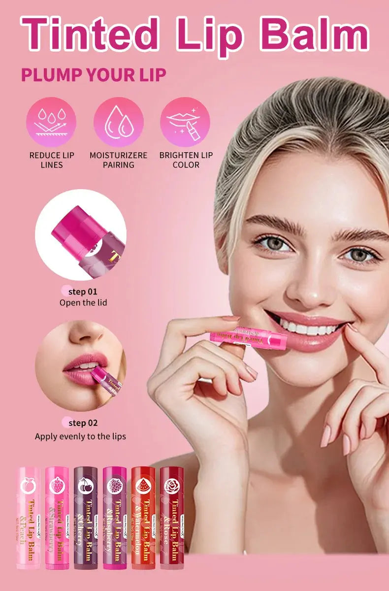 6 sets/box women's exclusive gift set -6 color lipstick+6 color lipstick+6 red gift gauze bag+red thank you card - Femlinza