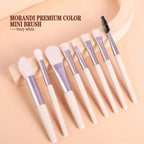 8Pcs Makeup Brush Set – Soft Fluffy Kabuki Brushes for Foundation, Blush, Powder & Eyeshadow, DIY, Certified, Travel-Size - Femlinza