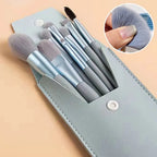 8Pcs Makeup Brush Set – Soft Fluffy Kabuki Brushes for Foundation, Blush, Powder & Eyeshadow, DIY, Certified, Travel-Size - Femlinza