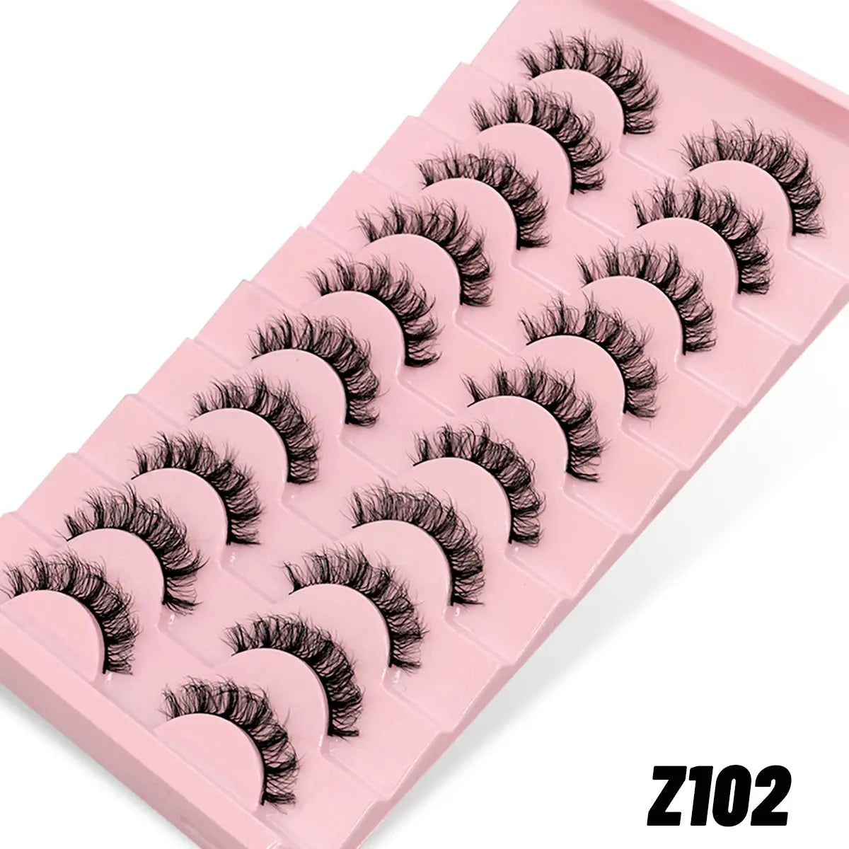 GROINNEYA Natural Cat Eye 3D Mink Lashes – Winged Short Strip Eyelashes - Femlinza