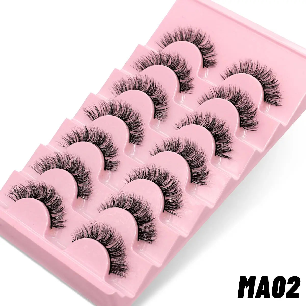 GROINNEYA Natural Cat Eye 3D Mink Lashes – Winged Short Strip Eyelashes - Femlinza
