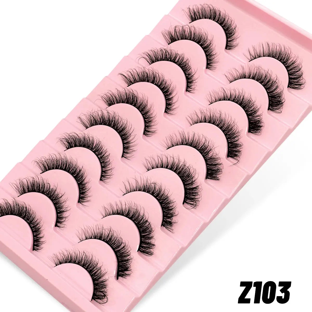 GROINNEYA Natural Cat Eye 3D Mink Lashes – Winged Short Strip Eyelashes - Femlinza