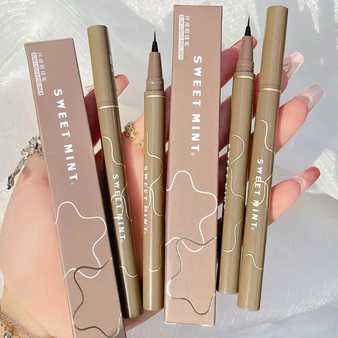 ZUOFILY Tea Brown Liquid Eyeliner & Shadow Pen – Waterproof Matte & Glitter Eye Makeup - Femlinza