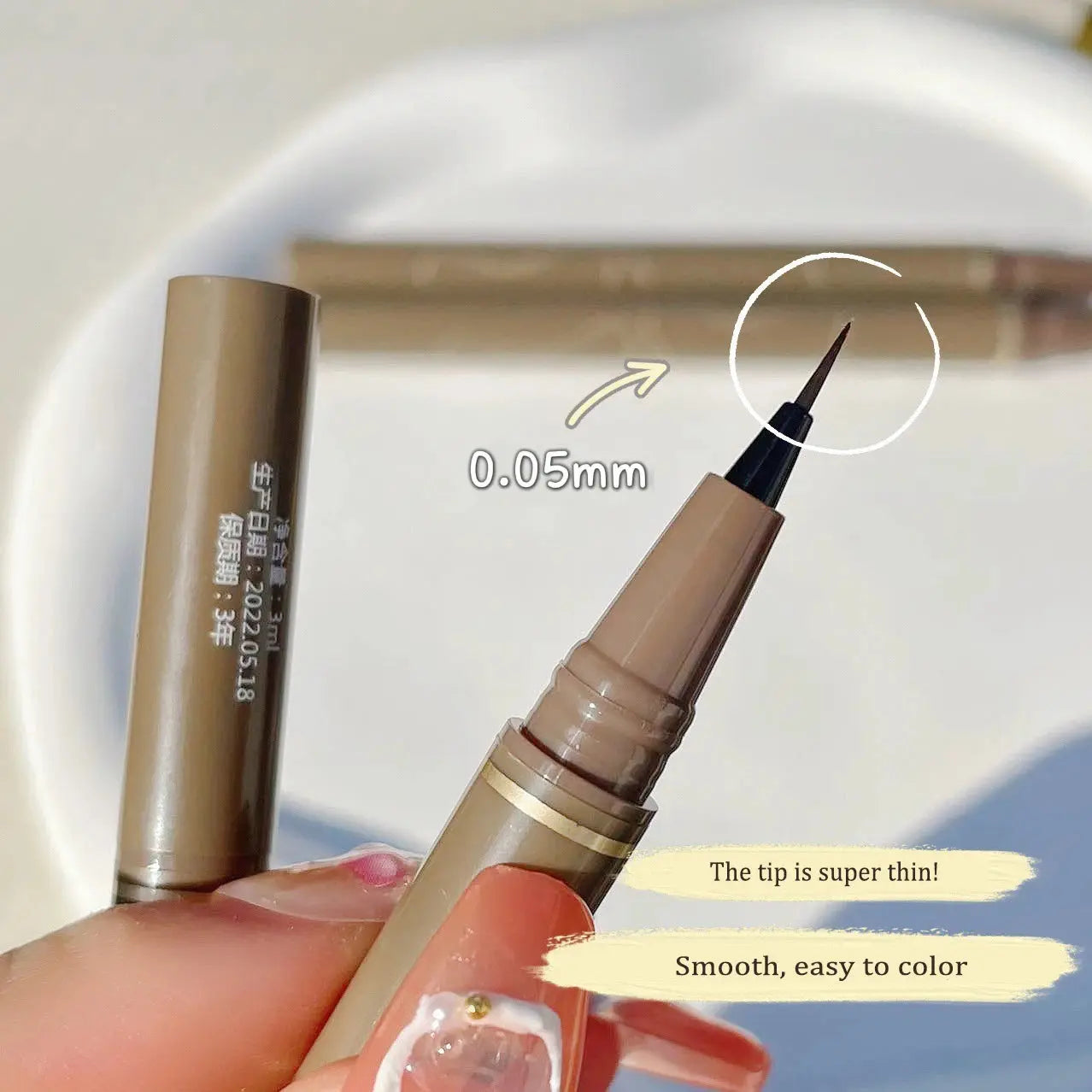ZUOFILY Tea Brown Liquid Eyeliner & Shadow Pen – Waterproof Matte & Glitter Eye Makeup - Femlinza