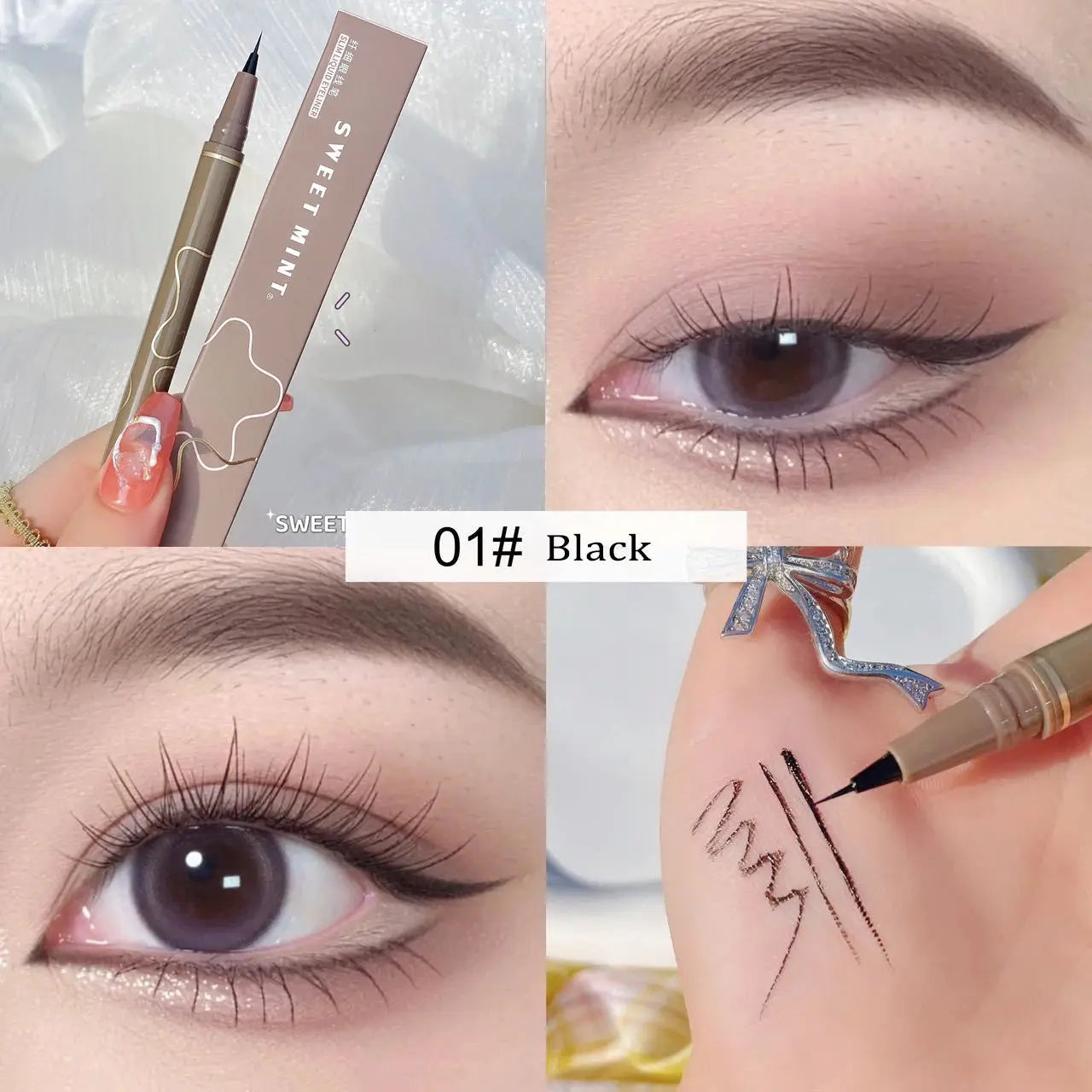 ZUOFILY Tea Brown Liquid Eyeliner & Shadow Pen – Waterproof Matte & Glitter Eye Makeup - Femlinza