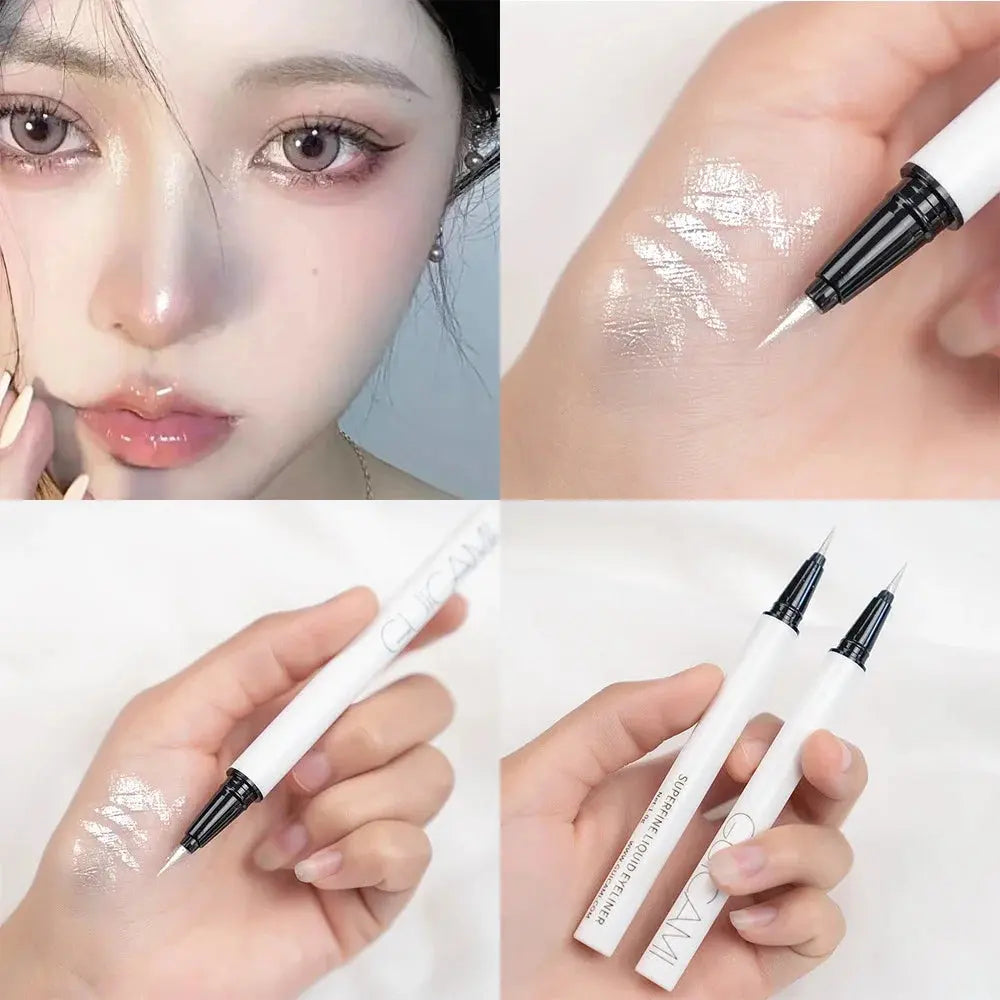 Liquid Eyeliner Lying Silkworm Pen Matte Shadow Long-lasting Waterproof Quick-dry Tea Brown Pen Glitter Eye Makeup Beauty Tools - Femlinza