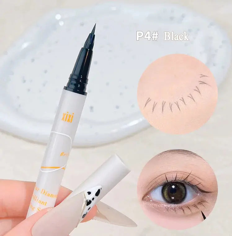 Liquid Eyeliner Lying Silkworm Pen Matte Shadow Long-lasting Waterproof Quick-dry Tea Brown Pen Glitter Eye Makeup Beauty Tools - Femlinza