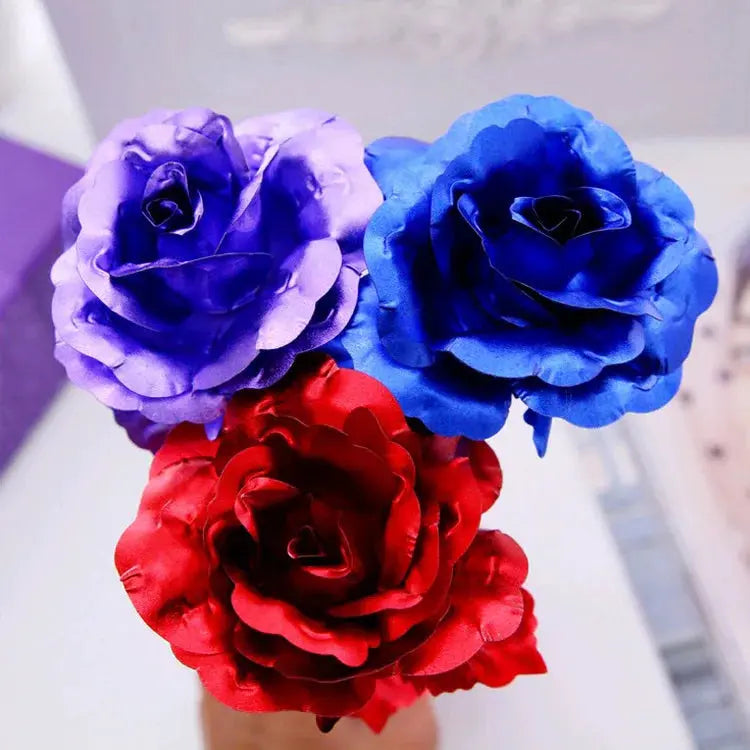 Best Gift For Girlfriend Golden Rose Wedding Decoration Golden Flower Valentine's Day Gift Gold Rose Gold Flower with Box  -15 - Femlinza