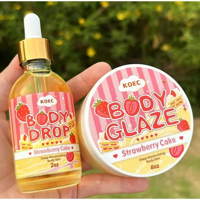 BODY BUTTER Strawberry Cake Body Lotion Body Oil Japanese Skincare Moisturizing Nourishing Body Lotion Peach Coconut Massage Oil - Femlinza