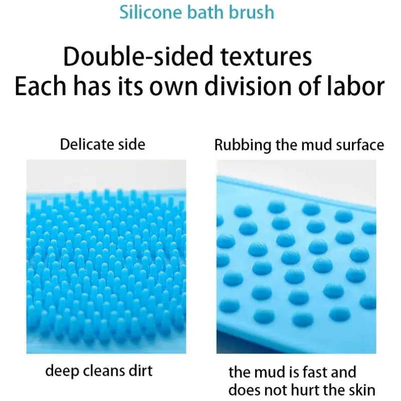 Body Sponge Silicone Brushes Bath Towels Scrubber Rubbing Back Peeling Massage Shower Belt Extended Skin Clean Brushes - Femlinza